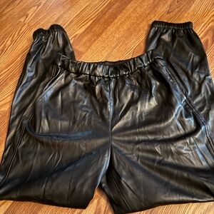 Z Supply Black Faux Leather Pants